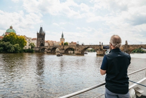 Prague: Vltava River Lunch Cruise in an Open-Top Glass Boat