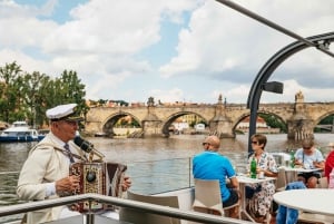 Prague: Vltava River Lunch Cruise in an Open-Top Glass Boat