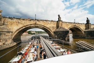 Prague: Vltava River Lunch Cruise in an Open-Top Glass Boat