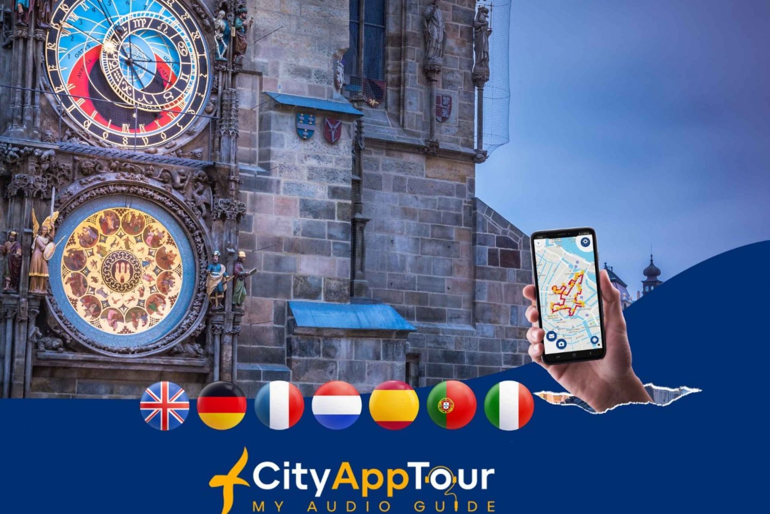 Prague: Walking Tour with Audio Guide on App