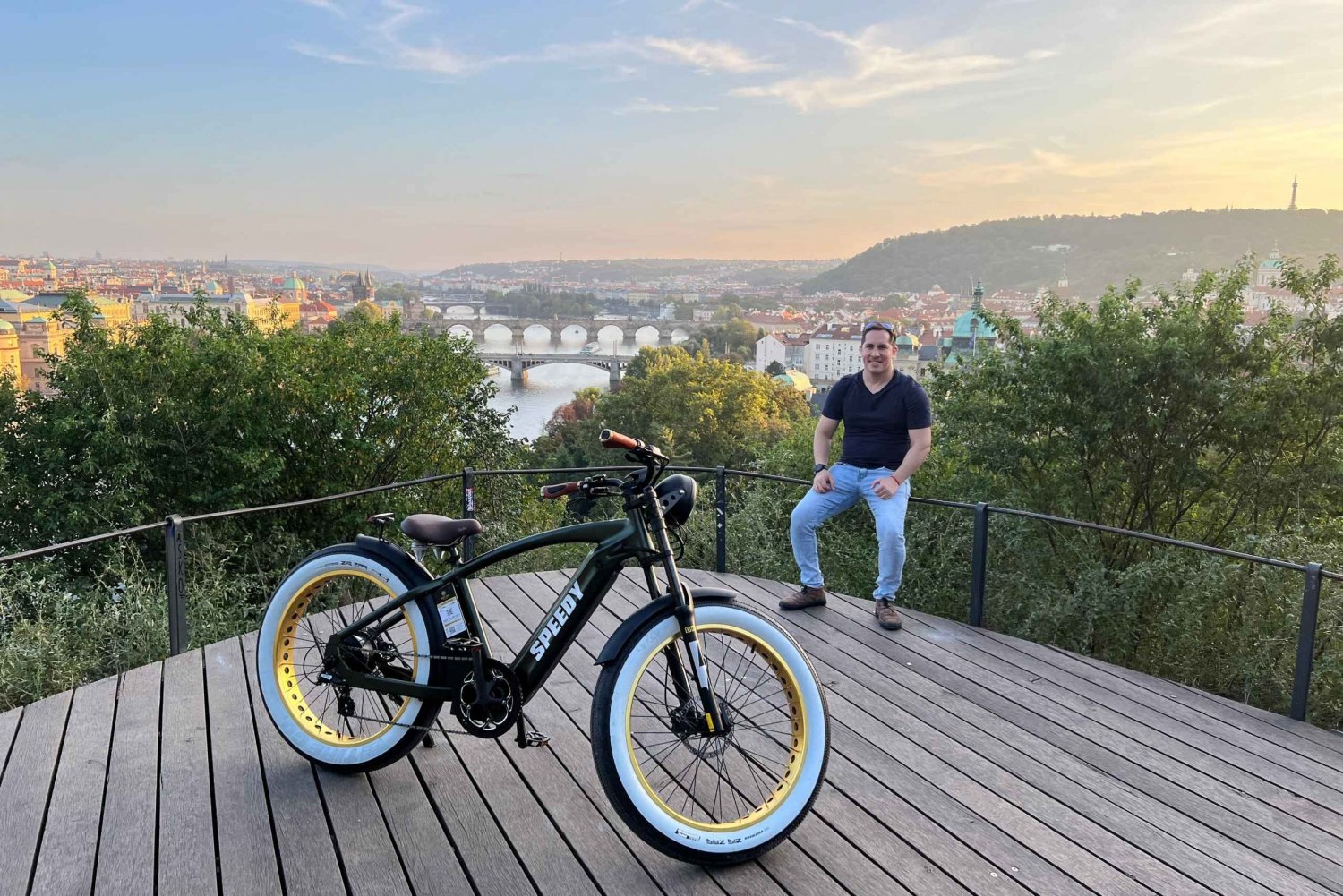 Grand City Tour of Prague on Stylish Retro Styled E-Bike
