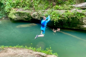 Cavernas Arenales, cachoeira e aventura de natação no rio
