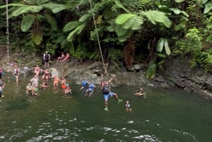 Vannrutsjebaner og taubane i El Yunque-skogen