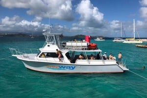Fajardo: Båttur till Culebra med snorkling, lunch och drinkar