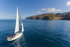 From Puerto de Mogán: Sailboat Trip with Food and Drinks