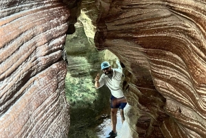 From San Juan: Indian Cave and Water Spring Adventure