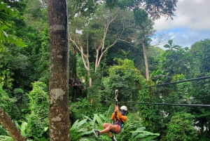 Desde San Juan: Excursión en tirolina, río y playa de Luquillo