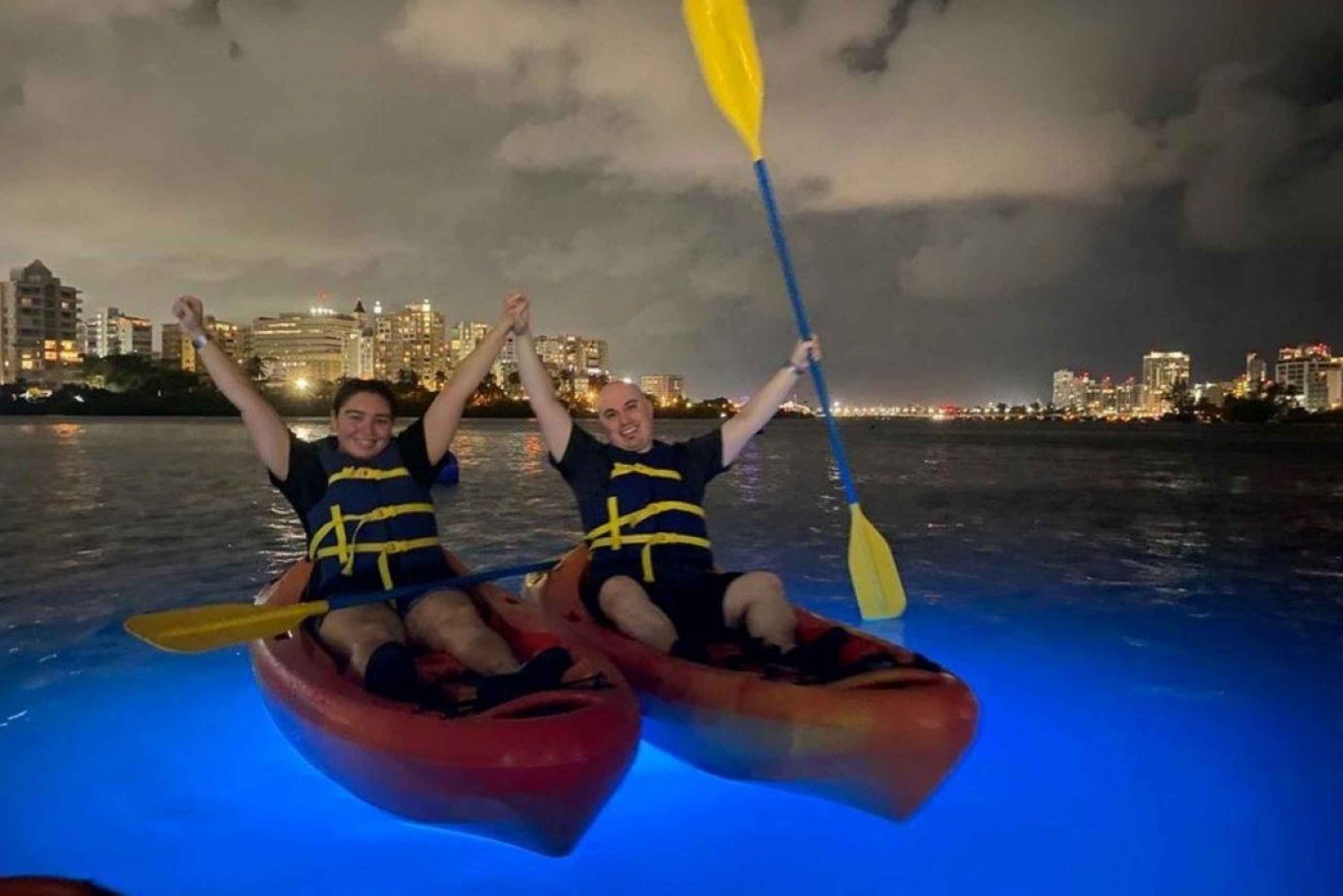 San Juan: LED Night Kayaking Experience at Condado Lagoon