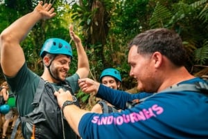 San Juan: Tour Avventura Foresta Pluviale e Acquascivoli Trasporto