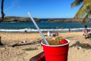 Charco Azul, huler, vandfald, strand, gratis drinks til voksne