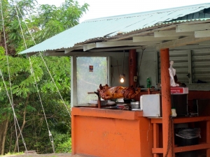 Roadside Lechón Stand in Corozal, Puerto Rico