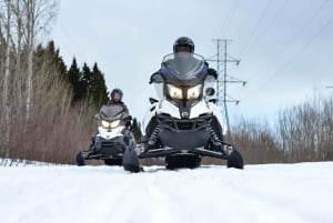I nærheden af Tadoussac: Mini-Raid-snescooter Mont Valin og Saguenay-fjorden