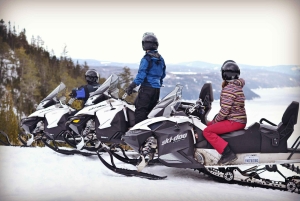 I nærheden af Tadoussac: Mini-Raid-snescooter Mont Valin og Saguenay-fjorden