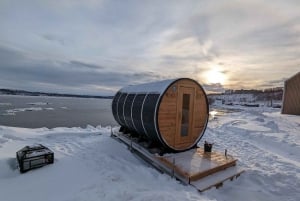 Québec : canoë sur glace avec chocolat chaud et sauna