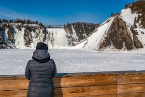 ケベック・シティモンモランシーの滝とケーブルカーの旅