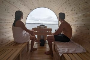 Quebec City: Solnedgang på iskano med badstue