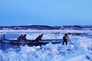 Quebec City: Solnedgang på iskano med badstue