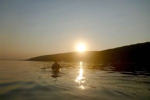Excursão de caiaque ao pôr do sol na cidade de Quebec com o vinho Mapple