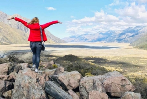 Fra Queenstown: kombinasjon av Mount Cook Heli-Hike og busstur