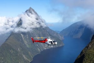 Vol panoramique en hélicoptère dans le détroit de Milford avec atterrissage
