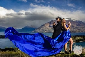 Квинстаун: фотосессия в развевающемся платье