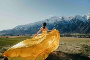 Квинстаун: фотосессия в развевающемся платье