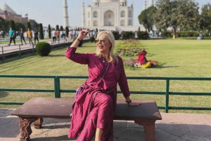 Fra Agra: Taj Mahal-tur med elefantbevaringscenter