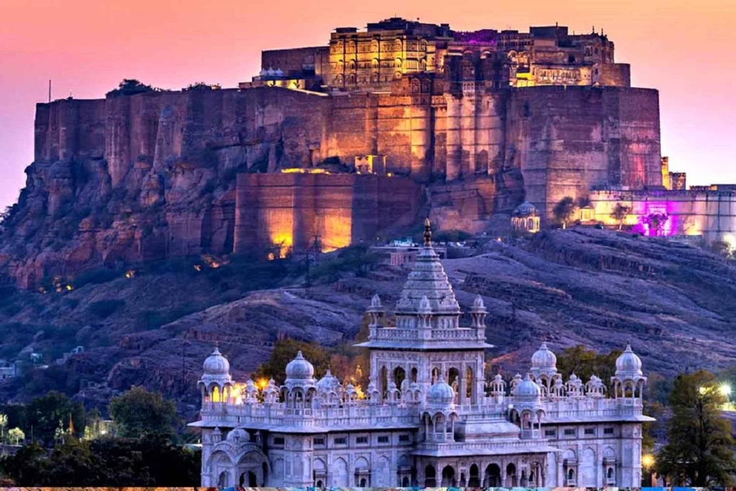 From Delhi: Golden Triangle Tour w Jodhpur & Jaisalmer 9D/8N