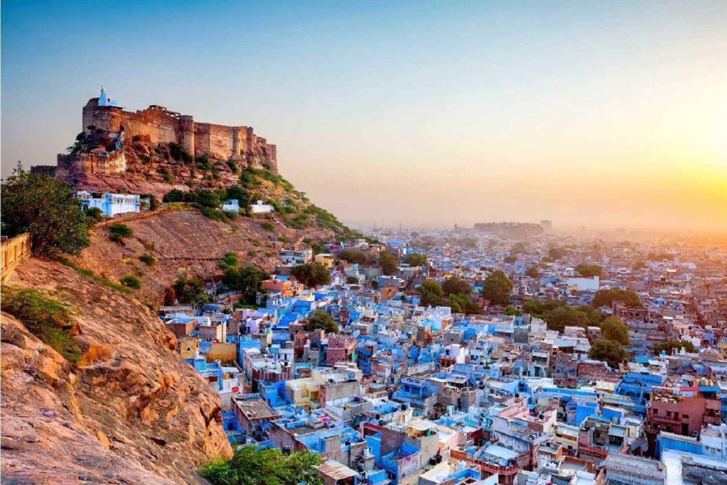 From Delhi: Golden Triangle Tour w Jodhpur & Jaisalmer 9D/8N