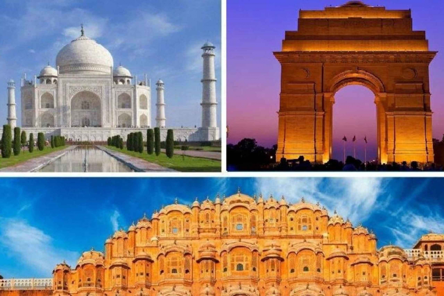 Vanuit Delhi: 3-daagse privétour Gouden Driehoek met hotels