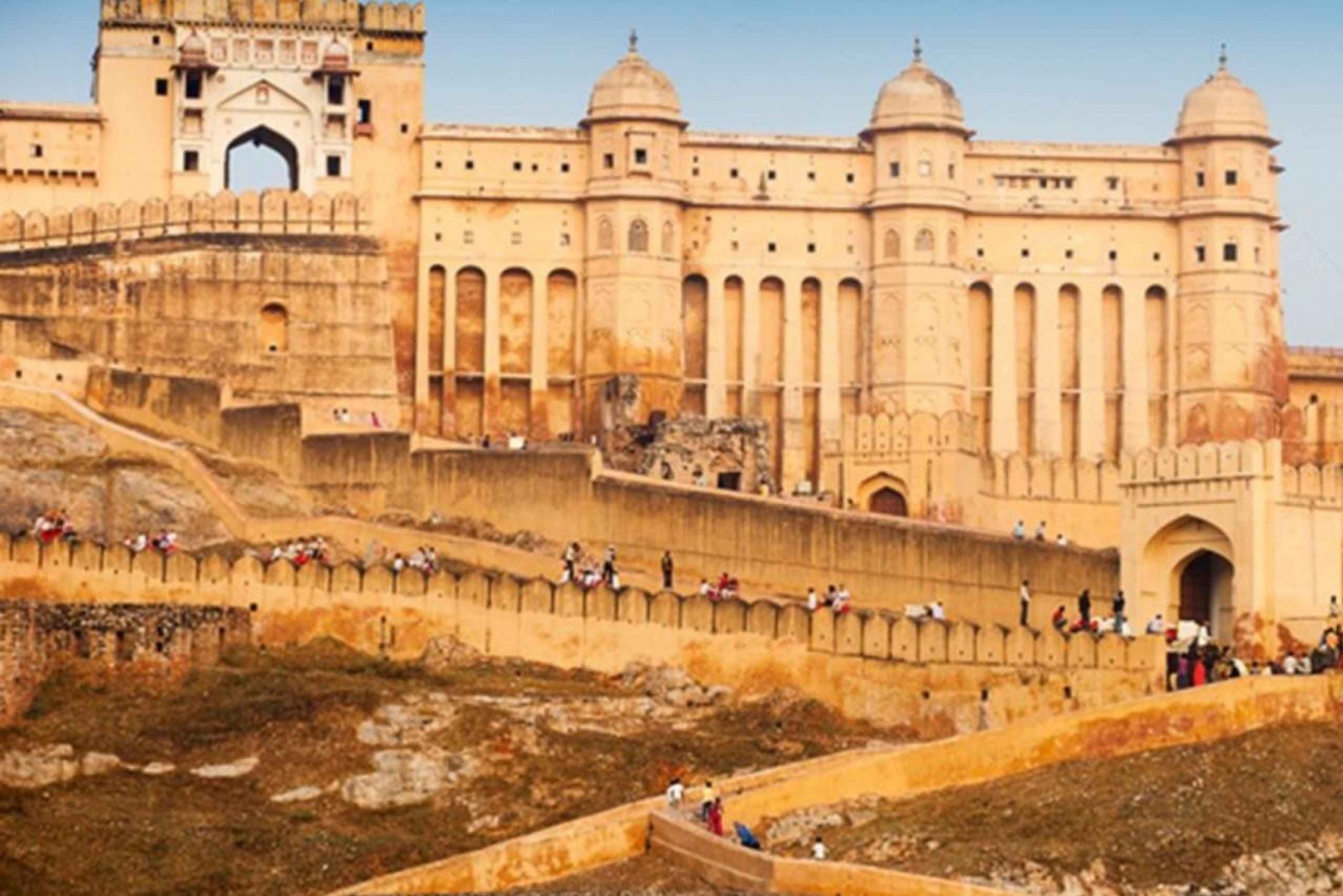 Från Delhi: Privat Jaipur & Amber Fort guidad tur med bil