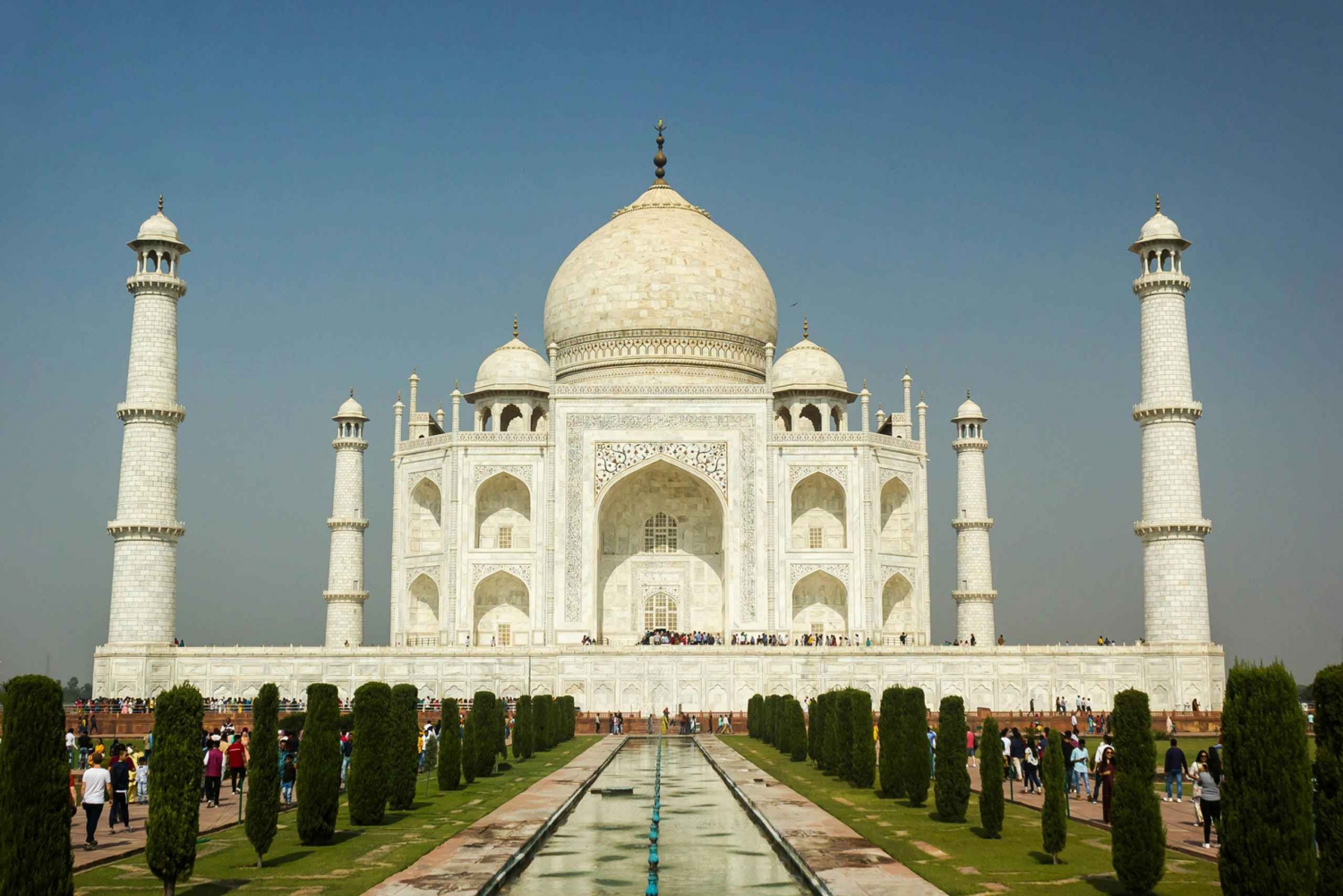 De Délhi: Tour do Taj Mahal e do Forte de Agra ao nascer do sol em um carro AC