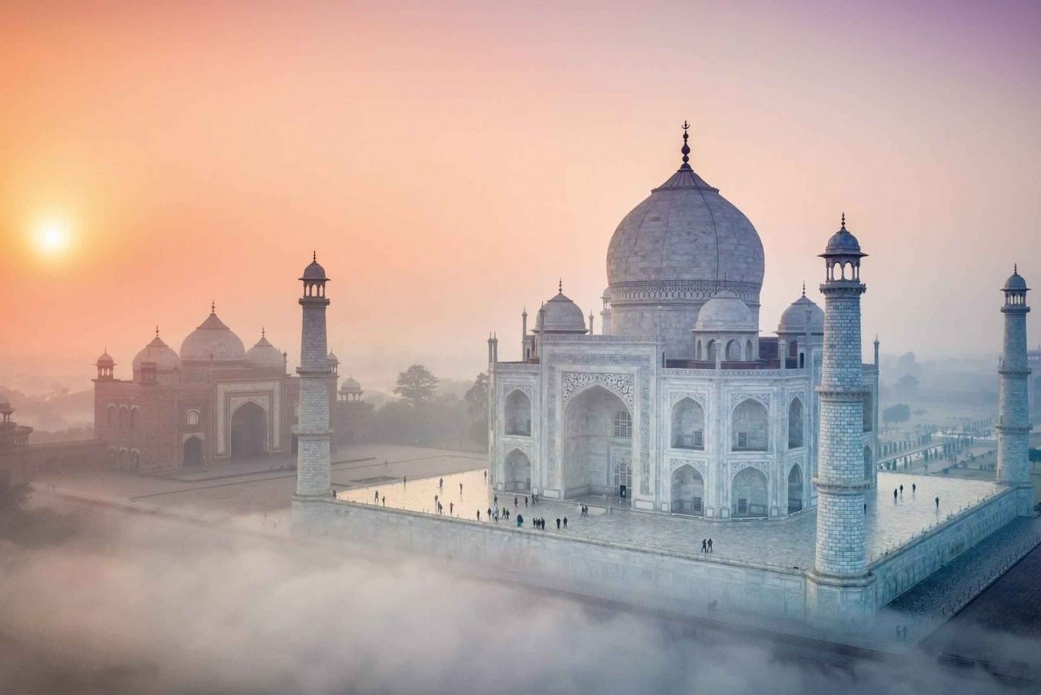 Fra Delhi: Taj Mahal solopgang og Agra Fort privat dagstur