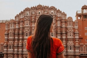 Vanuit Delhi: Privétour langs de hoogtepunten van Jaipur met 5* lunch