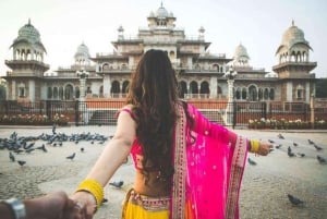Vanuit Delhi: Privétour langs de hoogtepunten van Jaipur met 5* lunch