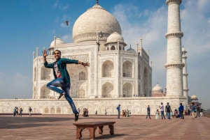 Från Jaipur: Privat guidad dagsutflykt till Taj Mahal och Agra Fort