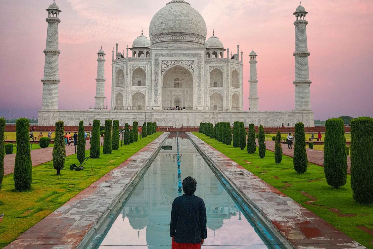 Från Jaipur: Taj Mahal soluppgångstur med transfer till Delhi
