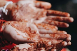 Henna on hands in Jaipur