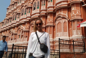 Jaipur: Amber Fort, Hawa mahal, stadspalatset + fullständig stadsrundtur