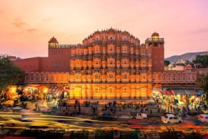 Jaipur : visite en voiture du Fort d'Amber, du Hawa Mahal et du City Palace