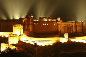 Jaipur: Amber Fort lys- og lydshow med middag
