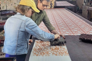 Jaipur: blokktrykkverksted i Bagru-landsbyen