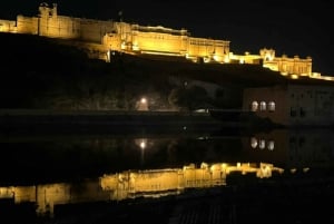 Jaipur: City tour noturno em um jipe aberto