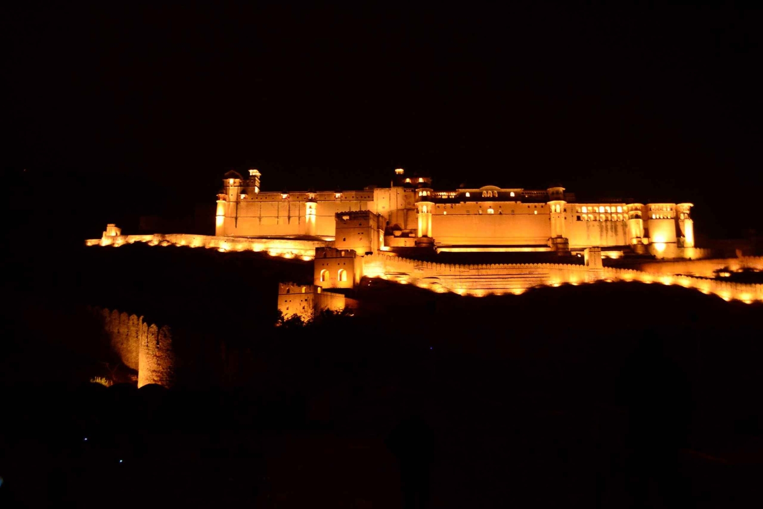 Jaipur : visite nocturne avec spectacle son et lumière au fort d'Amber