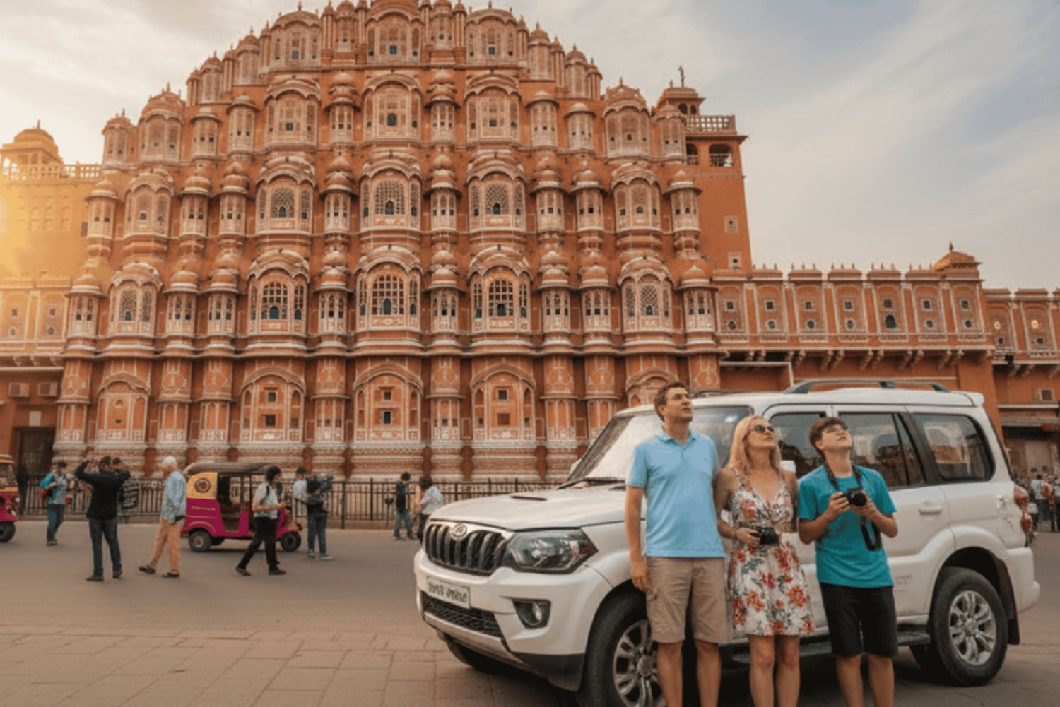 Jaipur: Heldags sightseeingtur i bil med guide