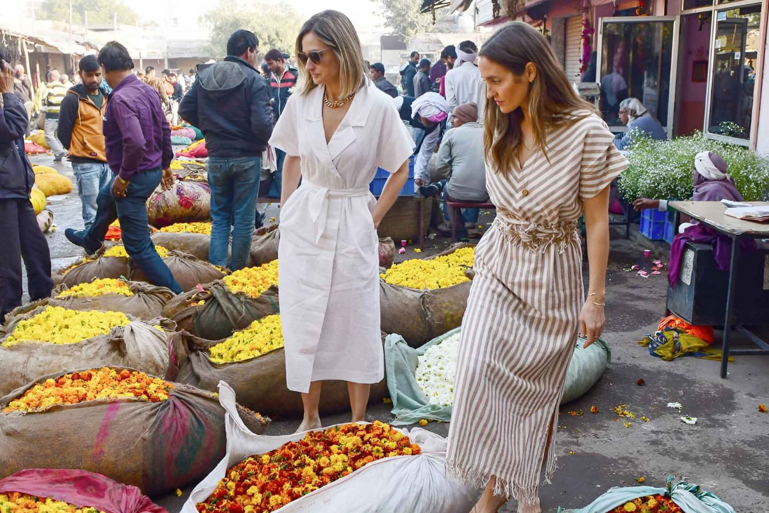 Jaipur: Halvdagsutflykt med guidad sightseeing och blomstermarknad