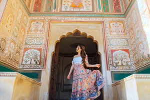 Jaipur: Halvdagsutflykt med guidad sightseeing och blomstermarknad