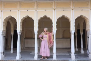 Jaipur: servizio fotografico privato a Hawa Mahal con guida locale