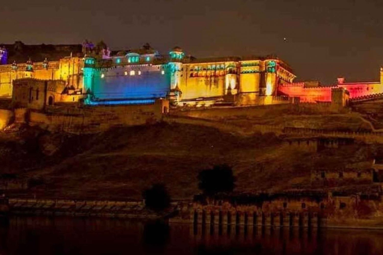 Jaipur: Valo- ja ääninäytös sekä illallinen Amber Fortissa