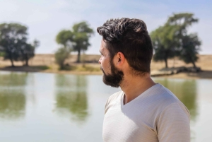 Jaisalmer: wycieczka nad jezioro o zachodzie słońca z łodzią i świątynią Aarti